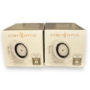 Clarisonic Replacement Brush Heads Sensitive Skin. 3 Total New Open Boxes READ